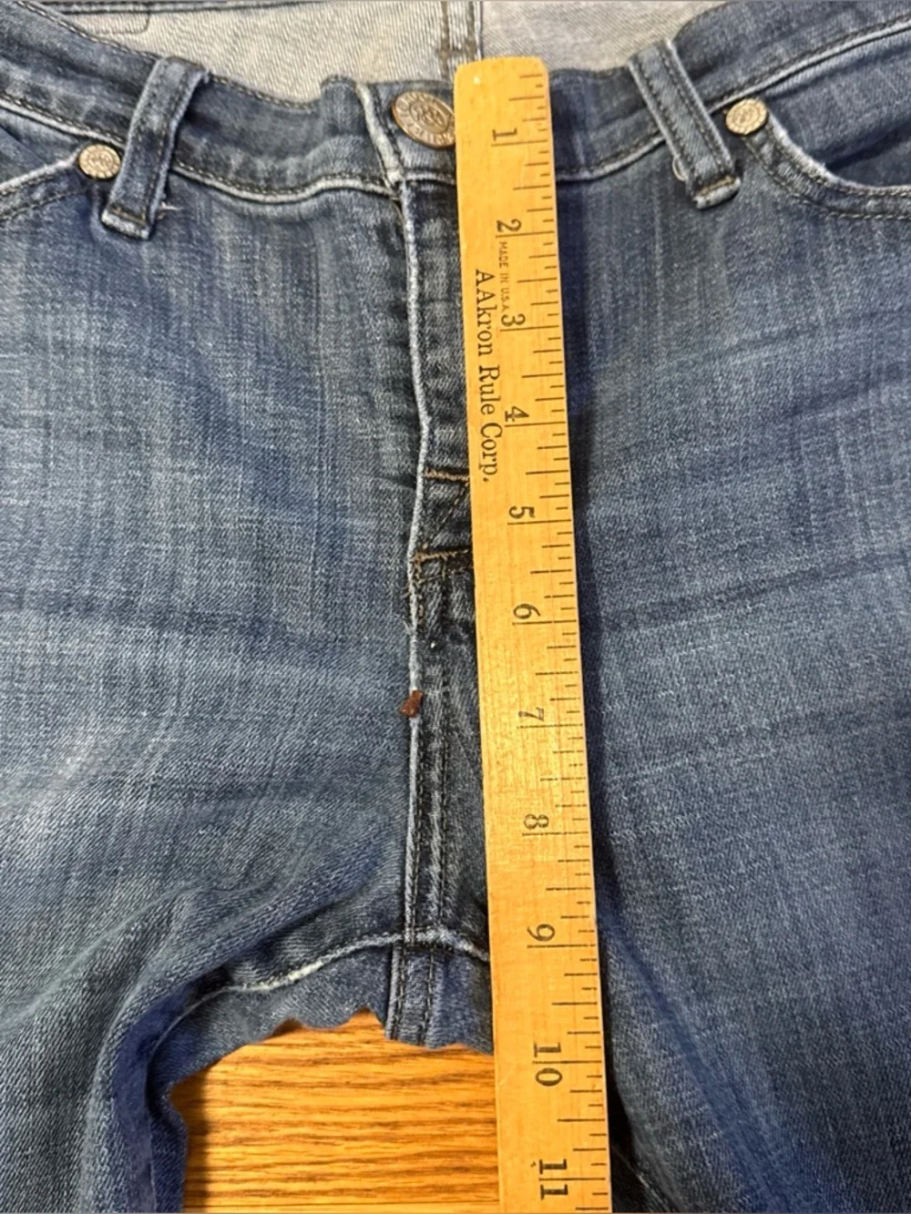 Rock & Republic Roth Jeans Womens Flared Mid Rise Stretch Blue Denim Sz 12 - Picture 4 of 13